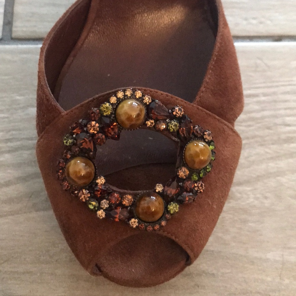 Vintage inspired Italian leather ankle strap heels